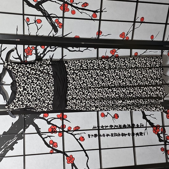 Jessica Howard Floral B&W Sleeveless Dress Size 4P - Picture 1 of 5